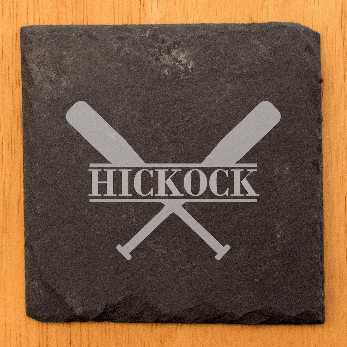 Home Run Style: Custom Baseball Coasters with Split Monogram