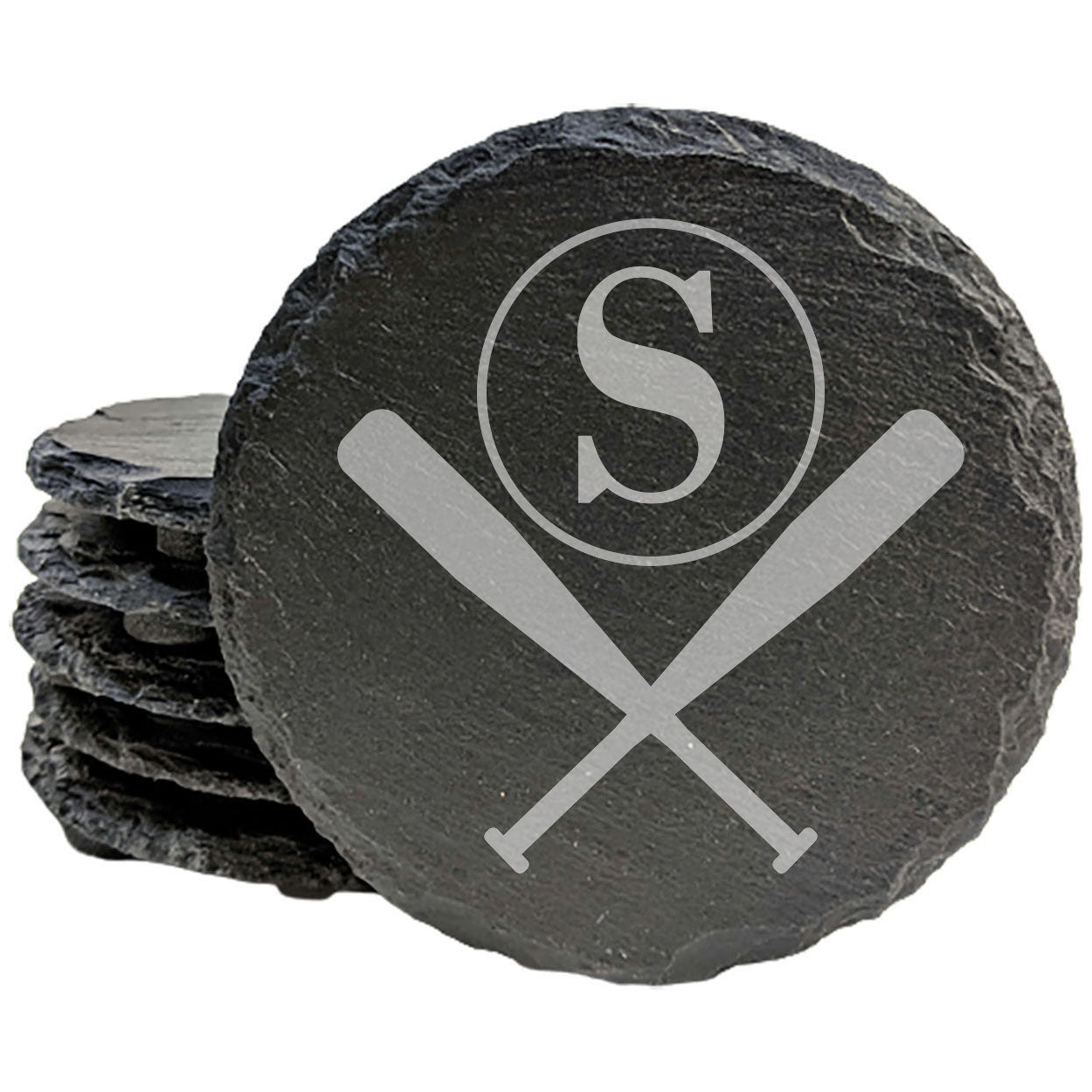 Strike Up a Conversation: Personalized Monogram &amp; Baseball Coasters