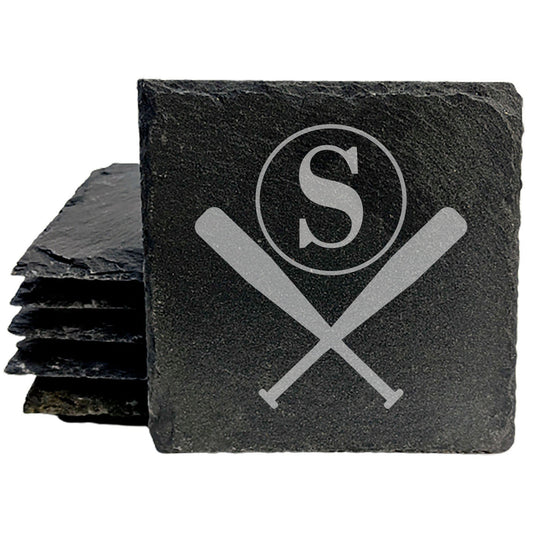 Strike Up a Conversation: Personalized Monogram &amp; Baseball Coasters