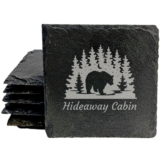 Personalized Bear Coasters