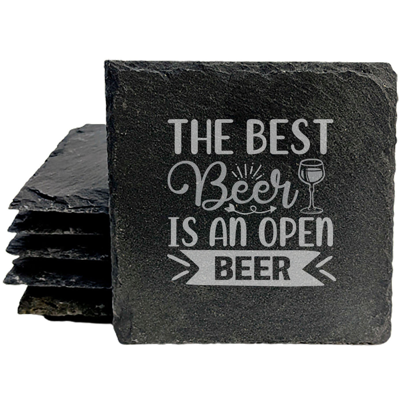 Level Up Your Entertaining: The Best Beer is an Open Beer Slate Coasters