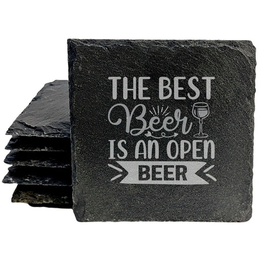 Level Up Your Entertaining: The Best Beer is an Open Beer Slate Coasters