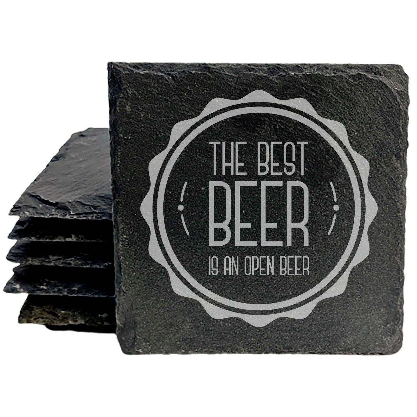 Celebrate in Style: The Best Beer is an Open Beer Slate Coasters