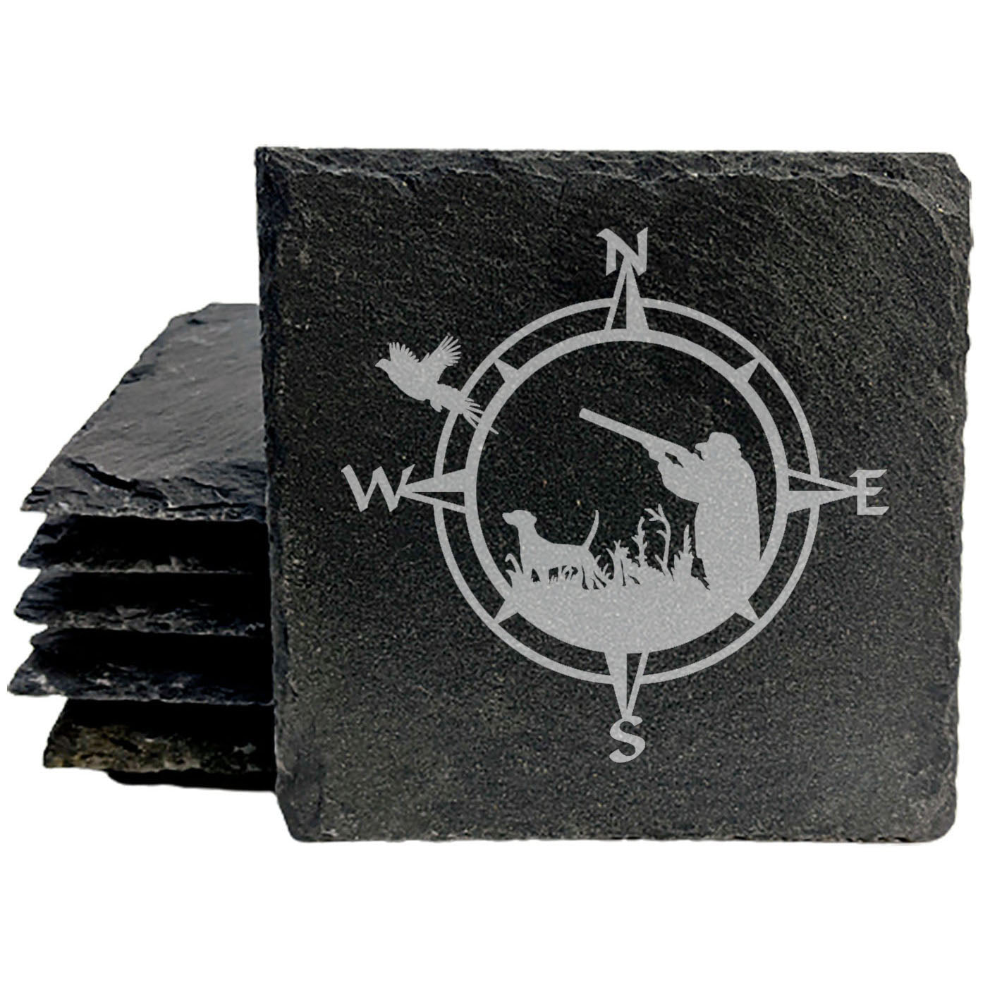 The Perfect Gift for Hunters: Bird Hunting Laser-Etched Slate Coasters