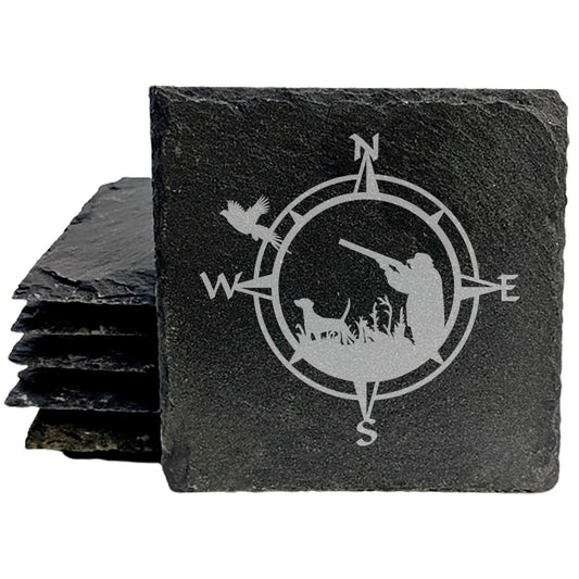 The Perfect Gift for Hunters: Bird Hunting Laser-Etched Slate Coasters