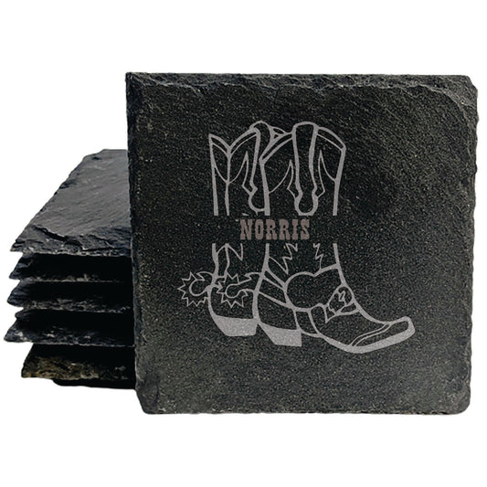 Boot Scootin' Style: Personalized Western Monogram Coasters for Any Drink