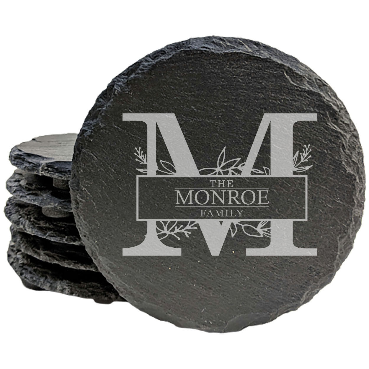 Drink in Style: Monogram Coasters with a Touch of Rustic Elegance