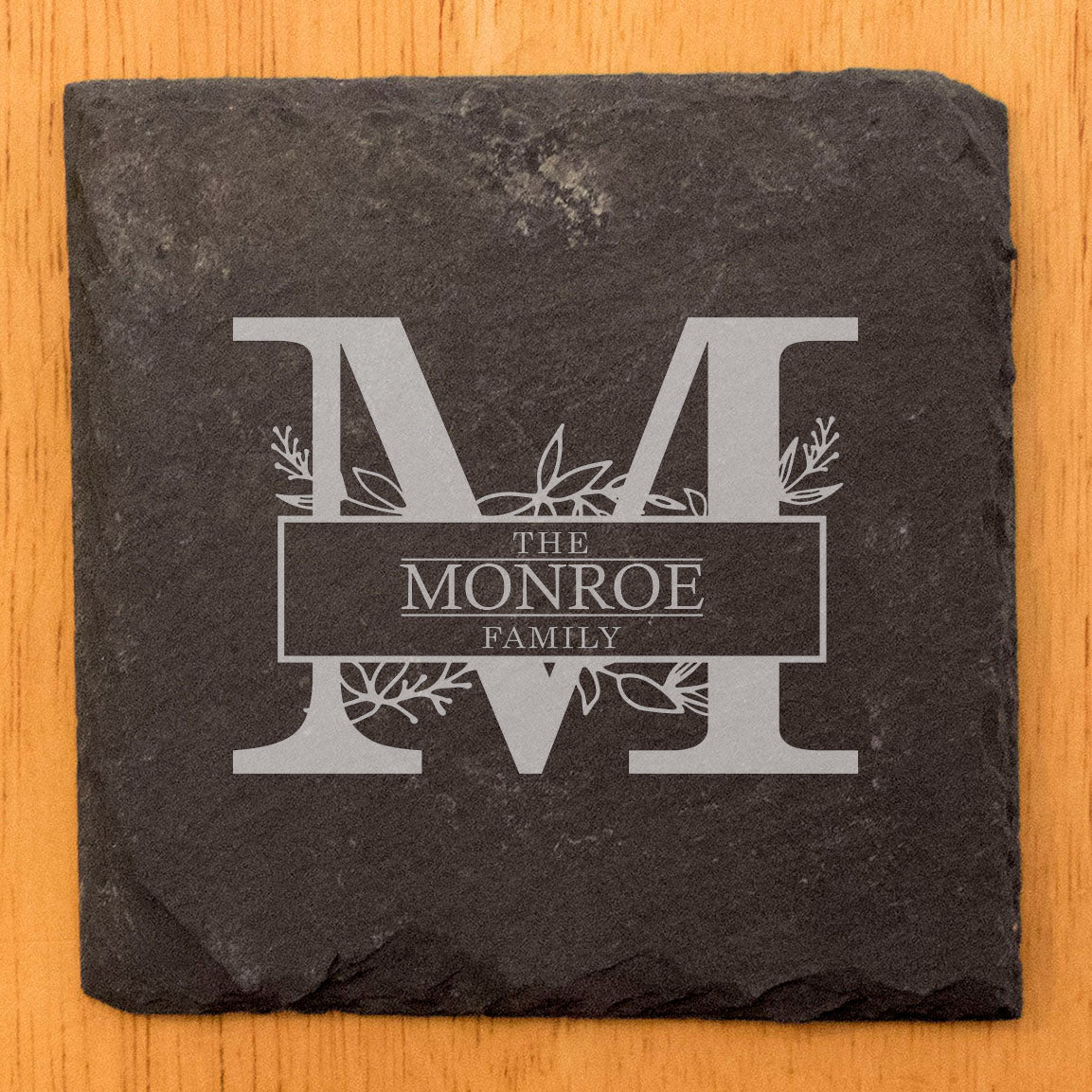Drink in Style: Monogram Coasters with a Touch of Rustic Elegance