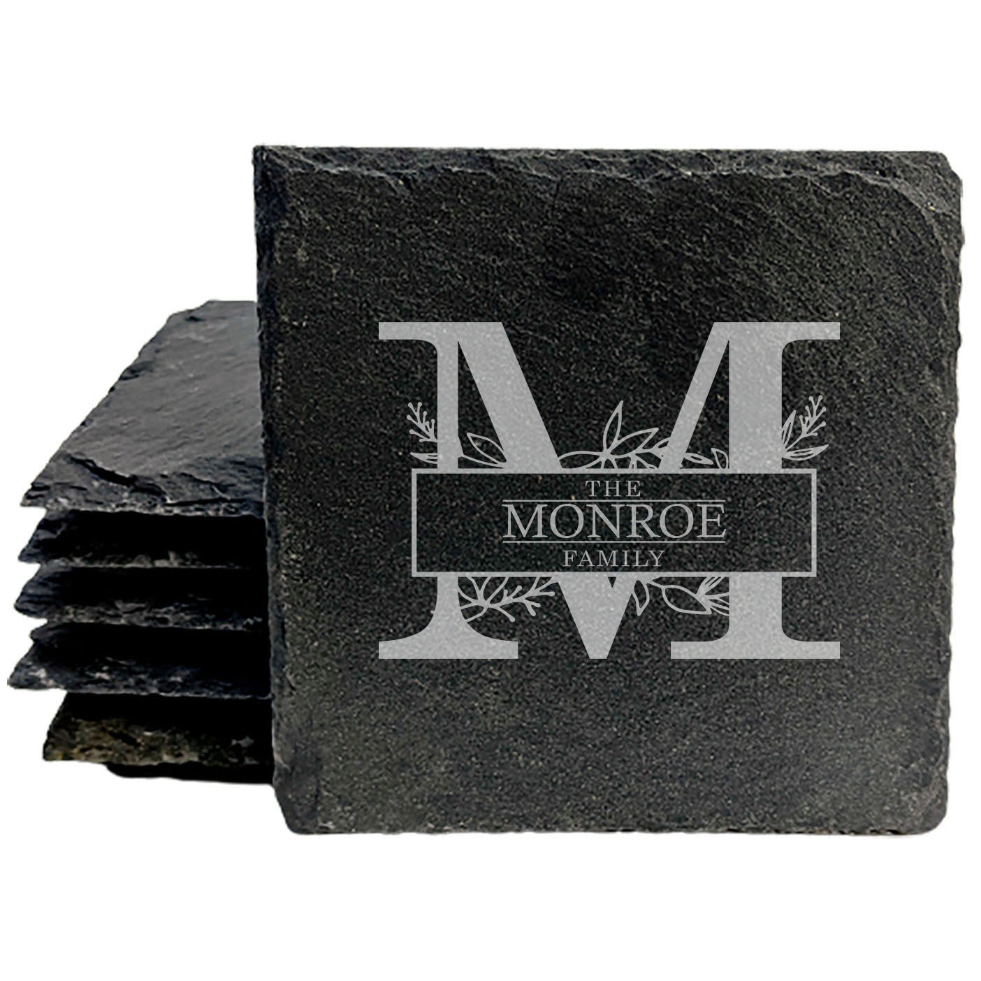 Drink in Style: Monogram Coasters with a Touch of Rustic Elegance