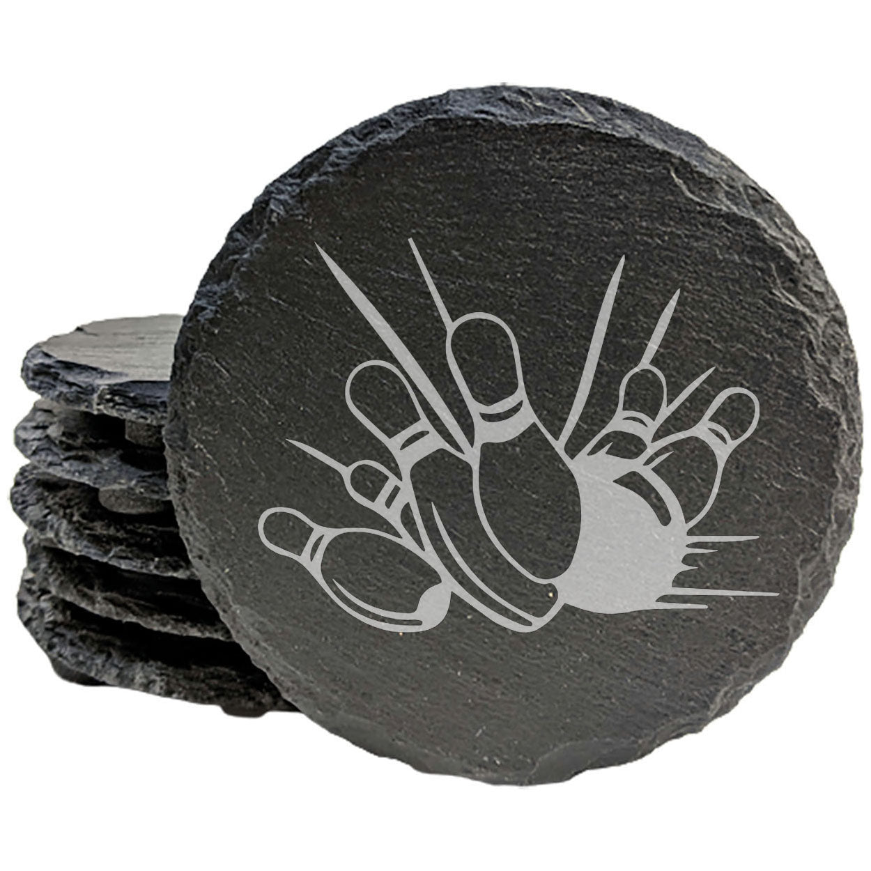 The Perfect Gift for Bowlers: "Strike Up a Conversation" Slate Coasters