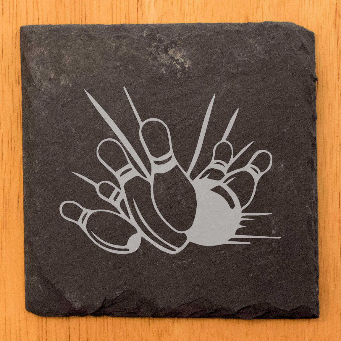 The Perfect Gift for Bowlers: "Strike Up a Conversation" Slate Coasters