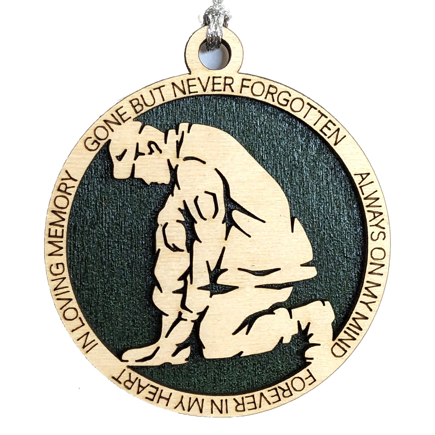 Honoring Our Heroes: Army Soldier Kneeling Christmas Ornament - 3" Wooden Laser Cut Decoration - Handmade in USA - Military Gift