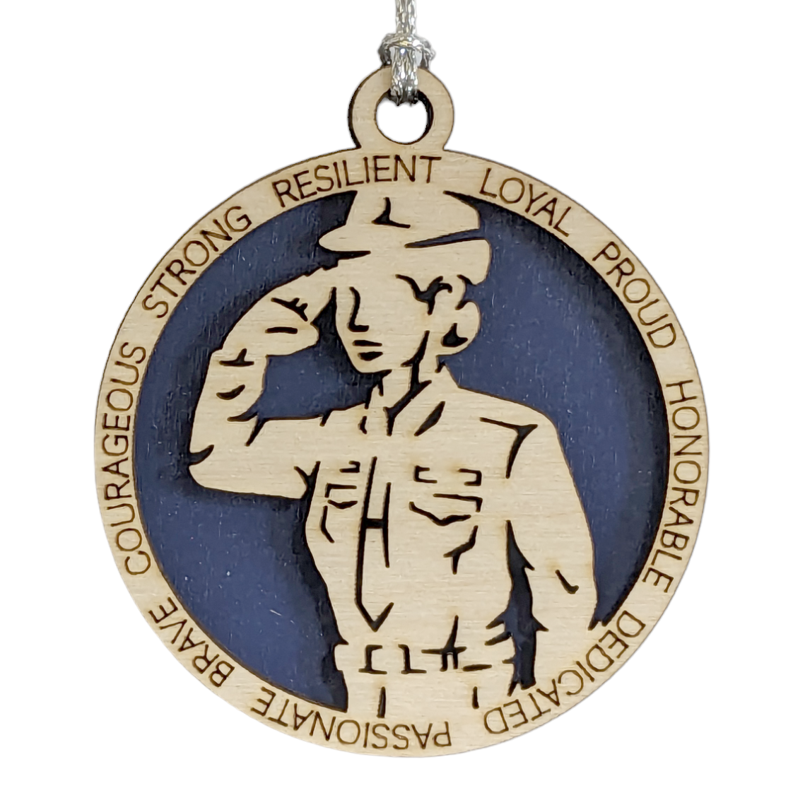 Laser Cut Female Coast Guard Ornament - 3" Wooden Christmas Decor - Women in Dress Uniform - Customizable - Handmade in USA