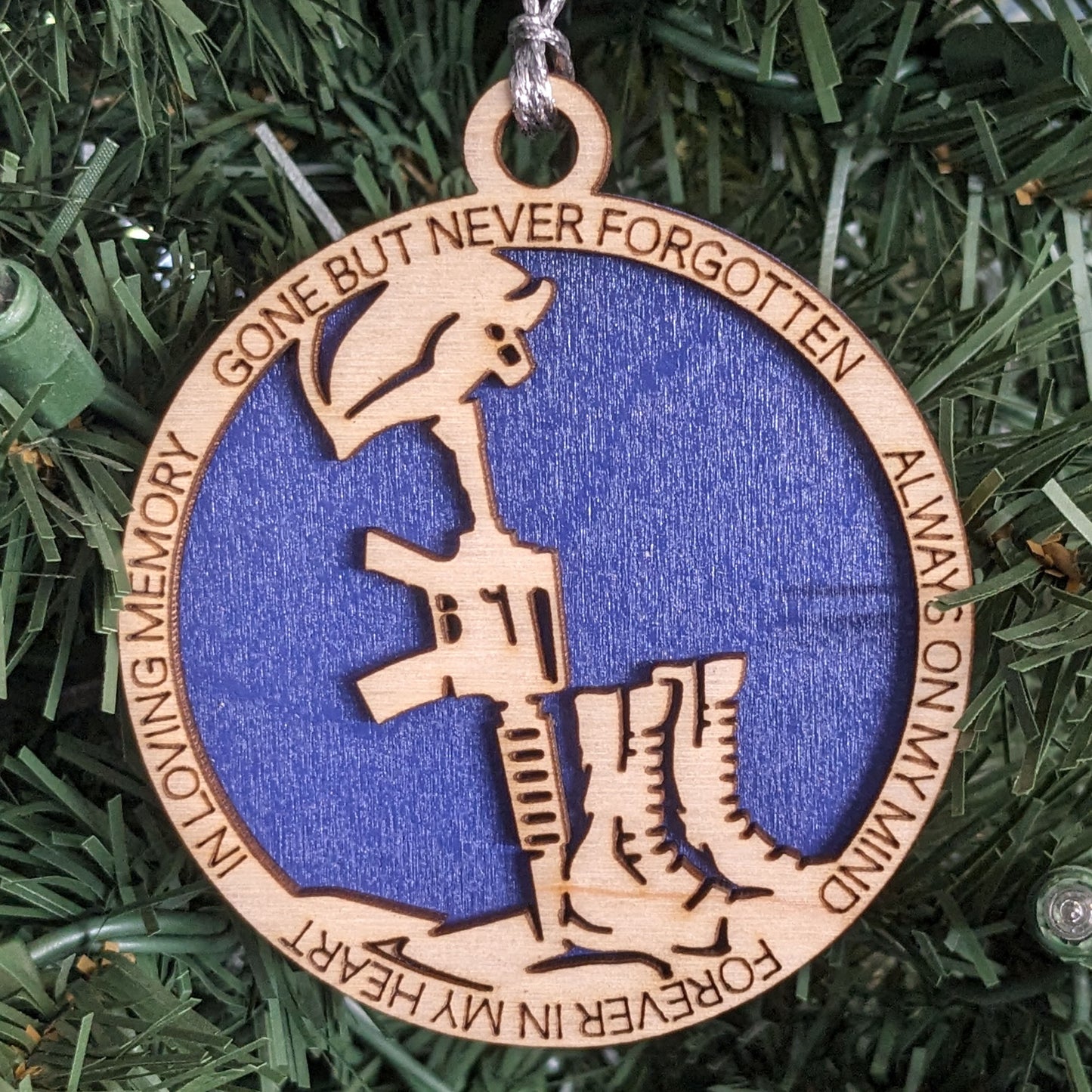 Coast Guard Battlefield Memorial Christmas Ornament - Handcrafted Wooden Tribute to Brave Soldiers