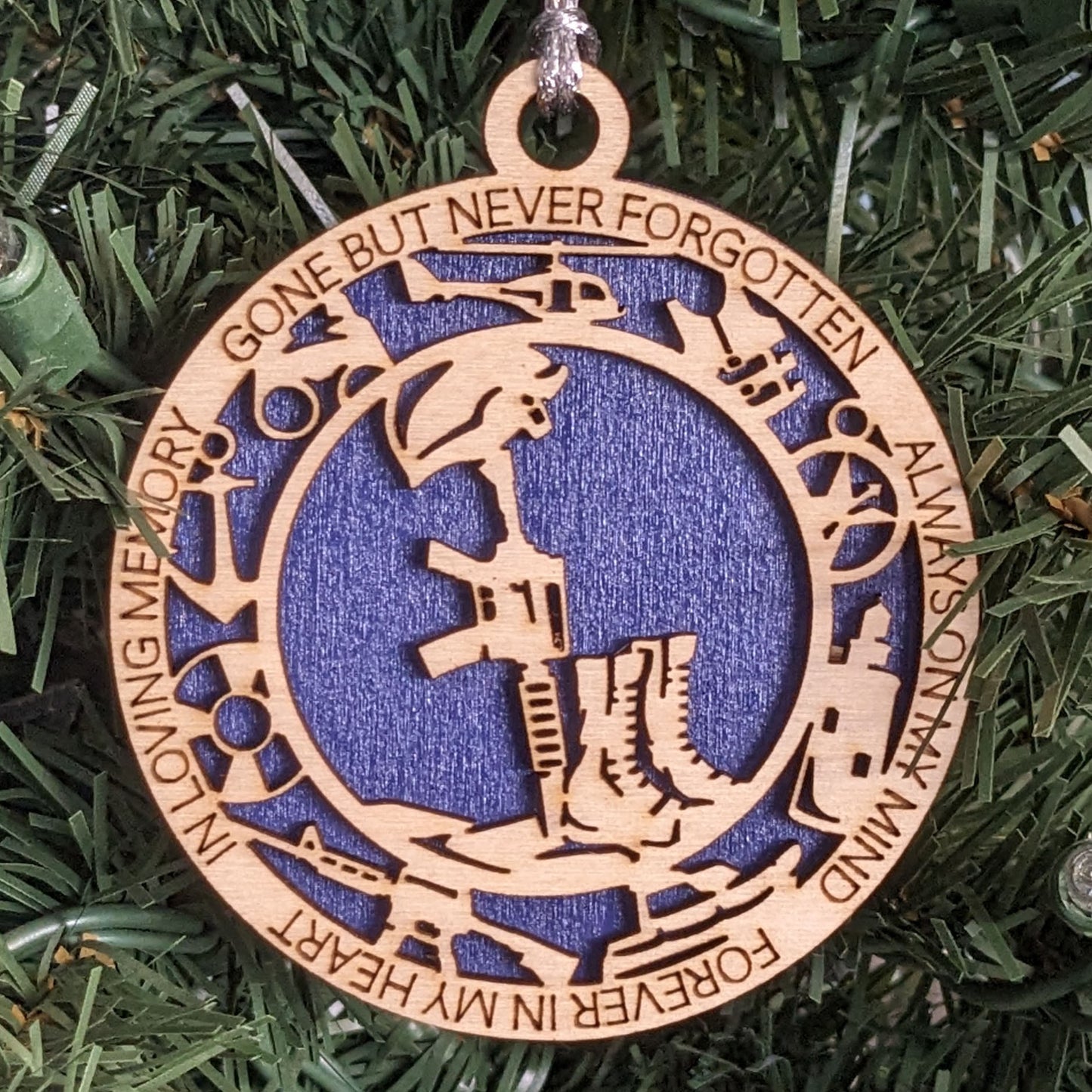 Coast Guard Memorial Christmas Ornament - Handcrafted 3" Wood Tribute to Fallen Heroes - Military Honor Gift