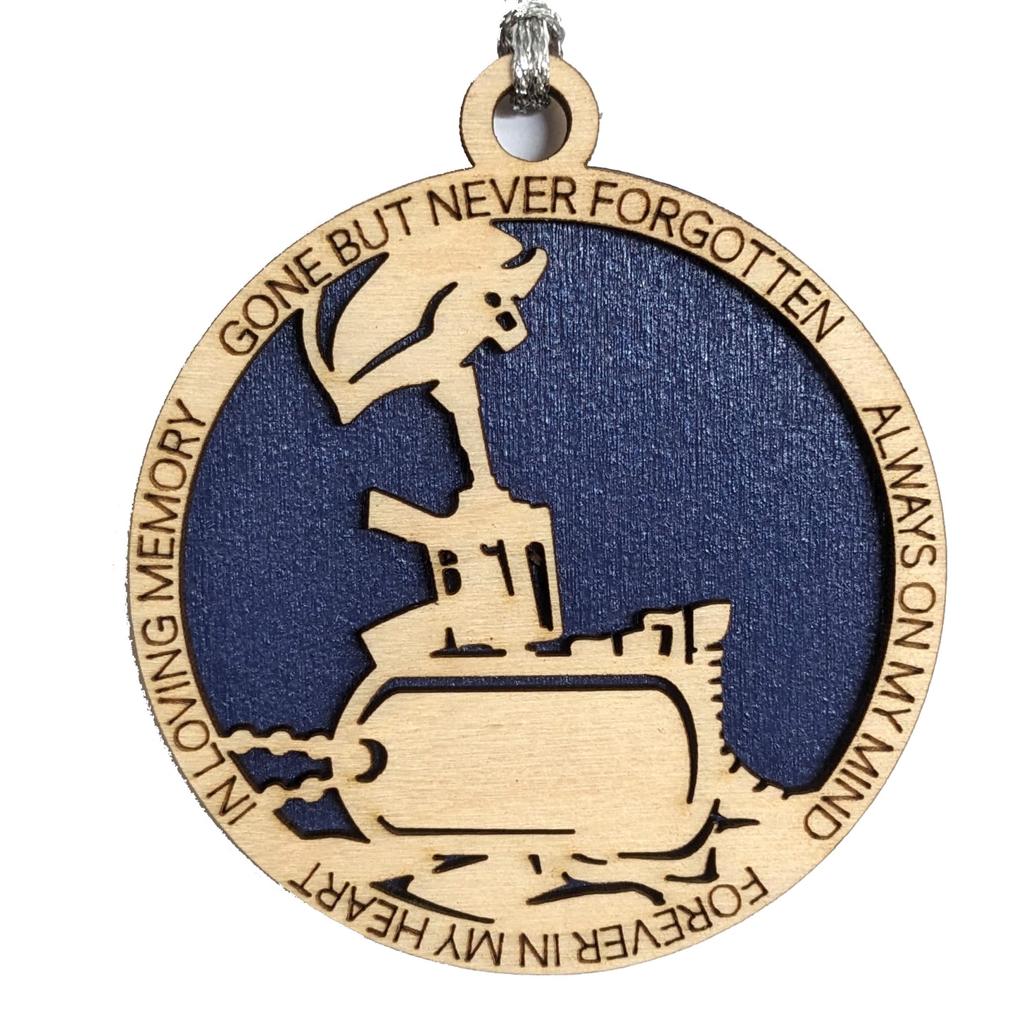 Personalized Coast Guard Battlefield Cross Wooden Christmas Ornament - Handcrafted Memorial Tribute with Custom Dog Tags