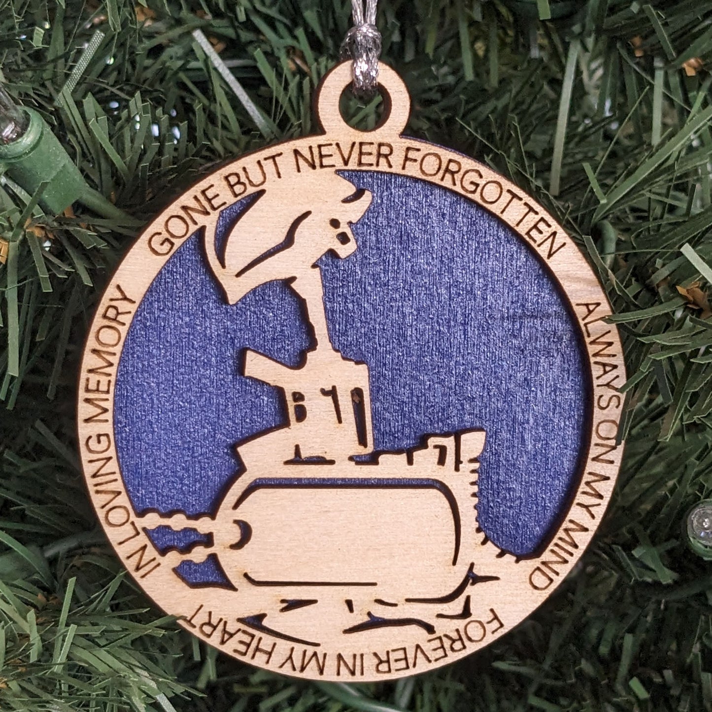 Personalized Coast Guard Battlefield Cross Wooden Christmas Ornament - Handcrafted Memorial Tribute with Custom Dog Tags