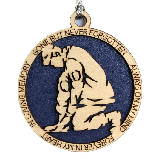 Coast Guard Sailor Memorial Ornament - Handcrafted Wood Laser Cut Christmas Decoration - Patriotic Military Tribute Gift