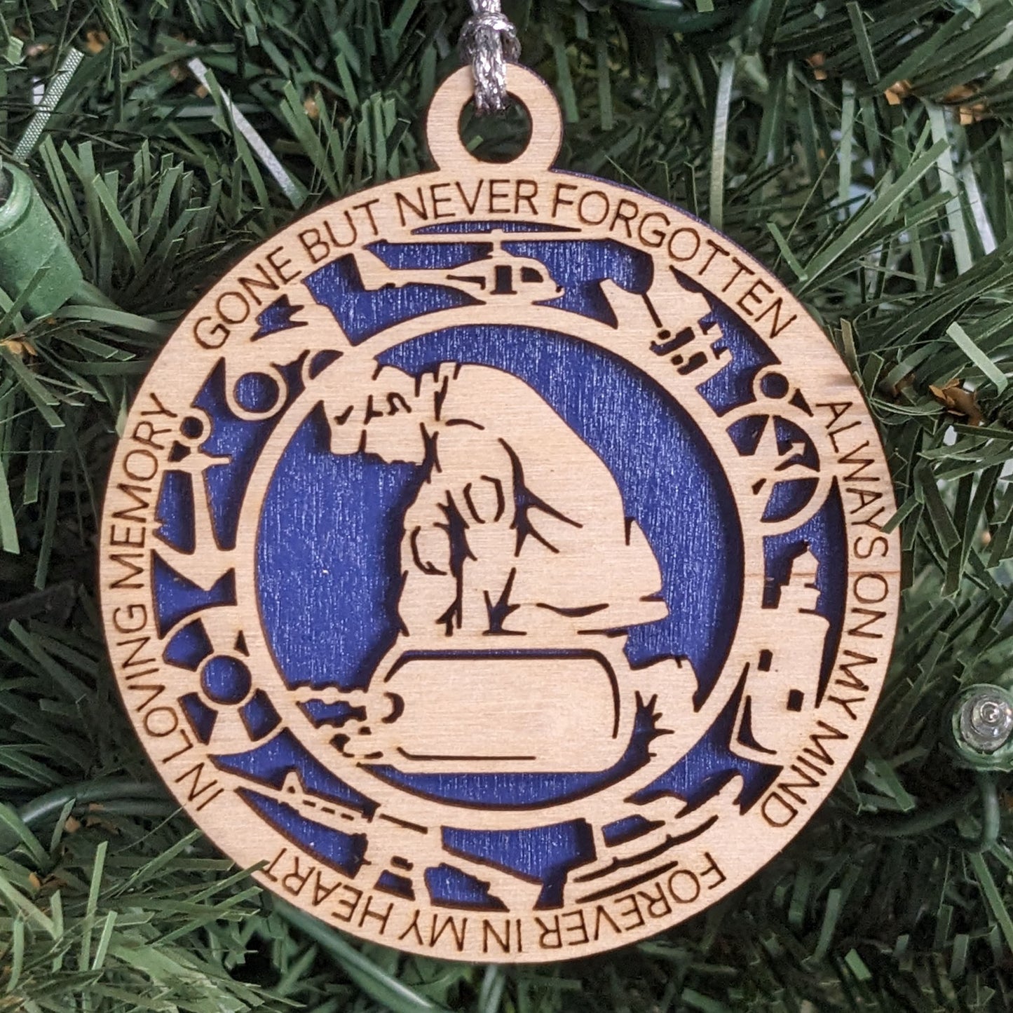 Personalized Coast Guard Sailor Memorial Ornament - Custom Military Christmas Tree Decoration with Engraved Dog Tags