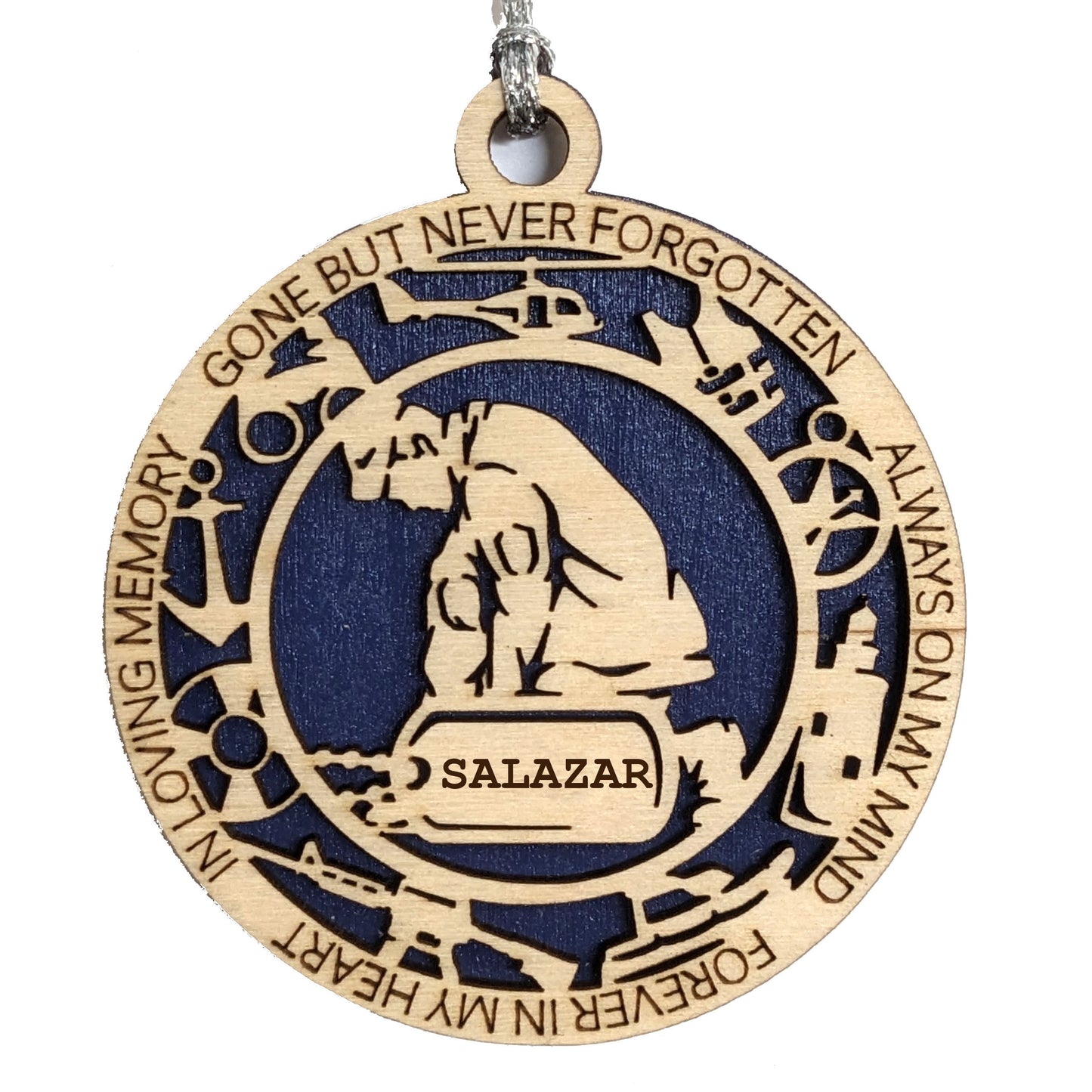 Personalized Coast Guard Sailor Memorial Ornament - Custom Military Christmas Tree Decoration with Engraved Dog Tags