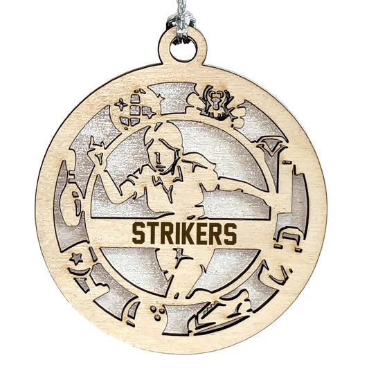 Female Bowling laser cut personalized wood ornament