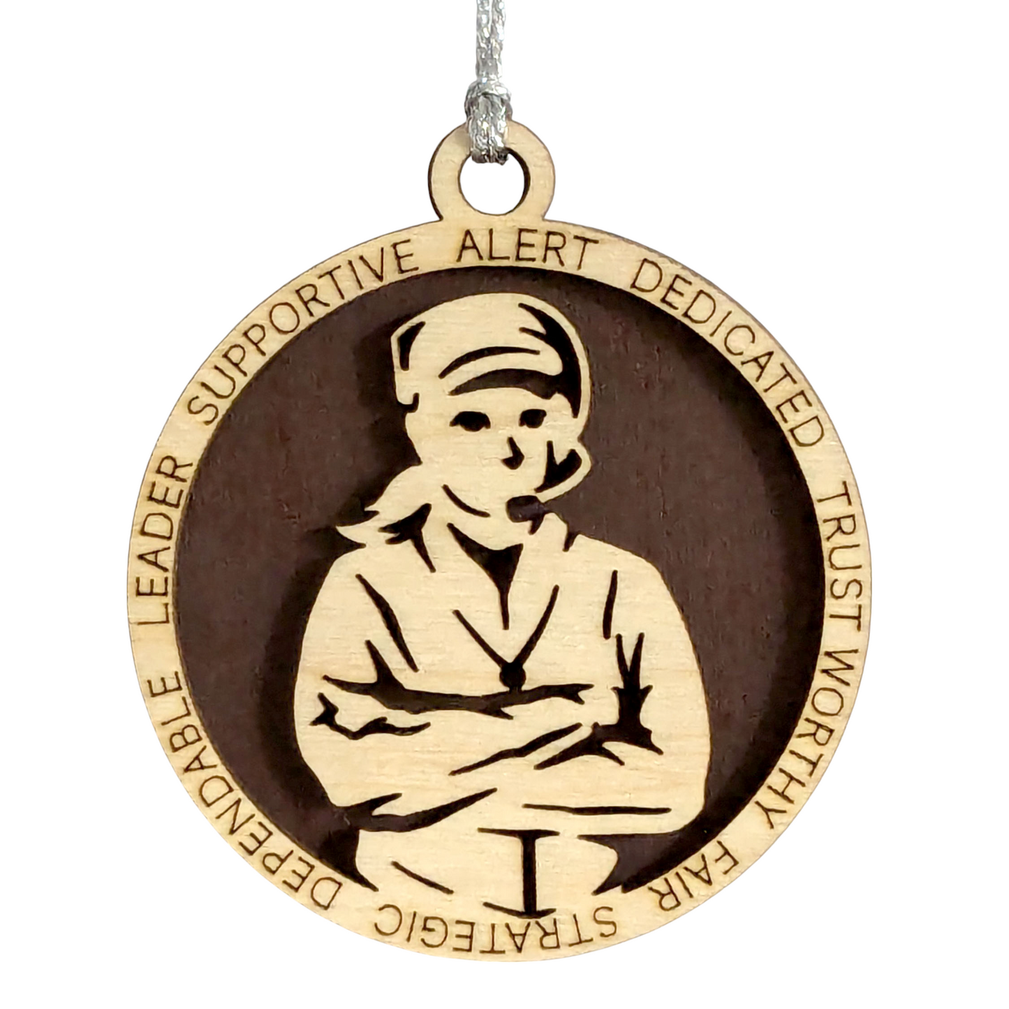 3" Laser Cut Handcrafted Wooden Personalized Female Coach Christmas Ornament - Custom Coach Holiday Decor - Unique Coach's Gift - Durable Wood Keepsake - Thoughtful Present for Female Coaches