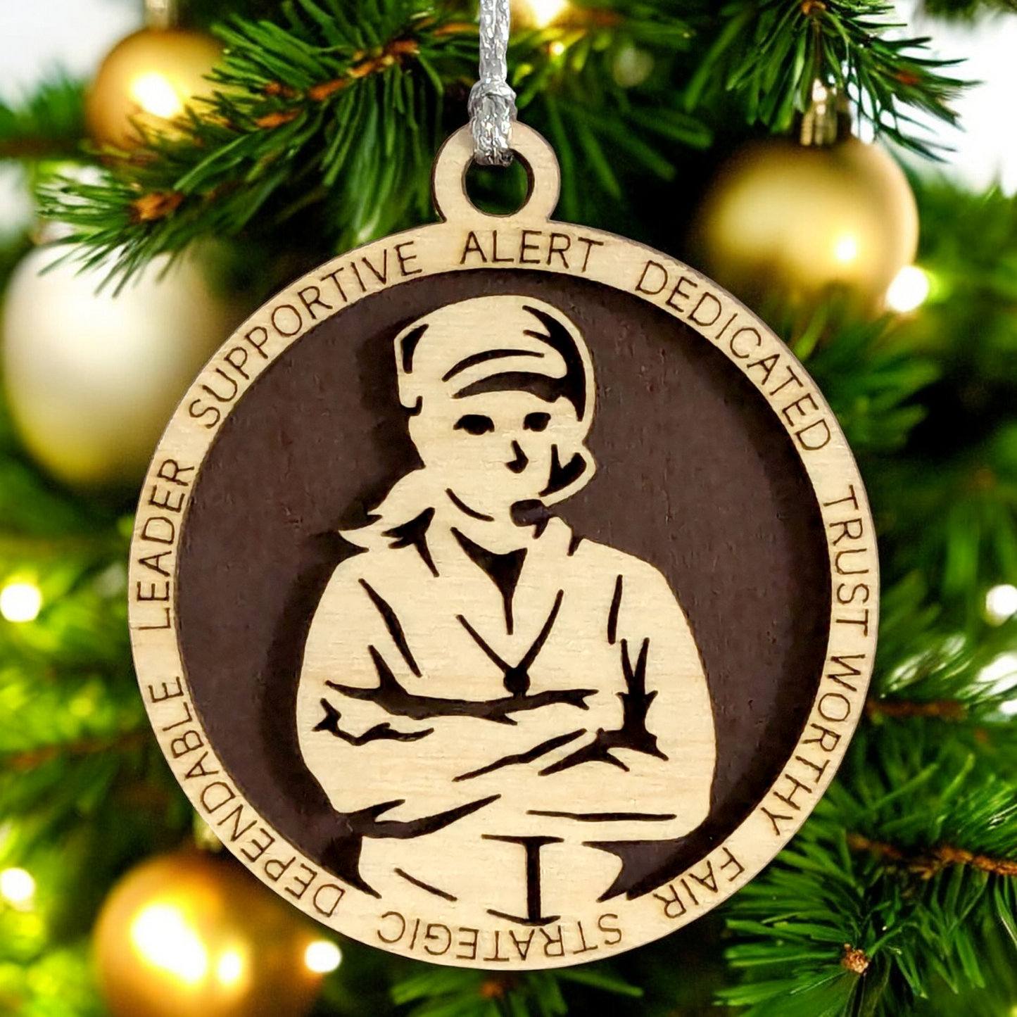 3" Laser Cut Handcrafted Wooden Personalized Female Coach Christmas Ornament - Custom Coach Holiday Decor - Unique Coach's Gift - Durable Wood Keepsake - Thoughtful Present for Female Coaches