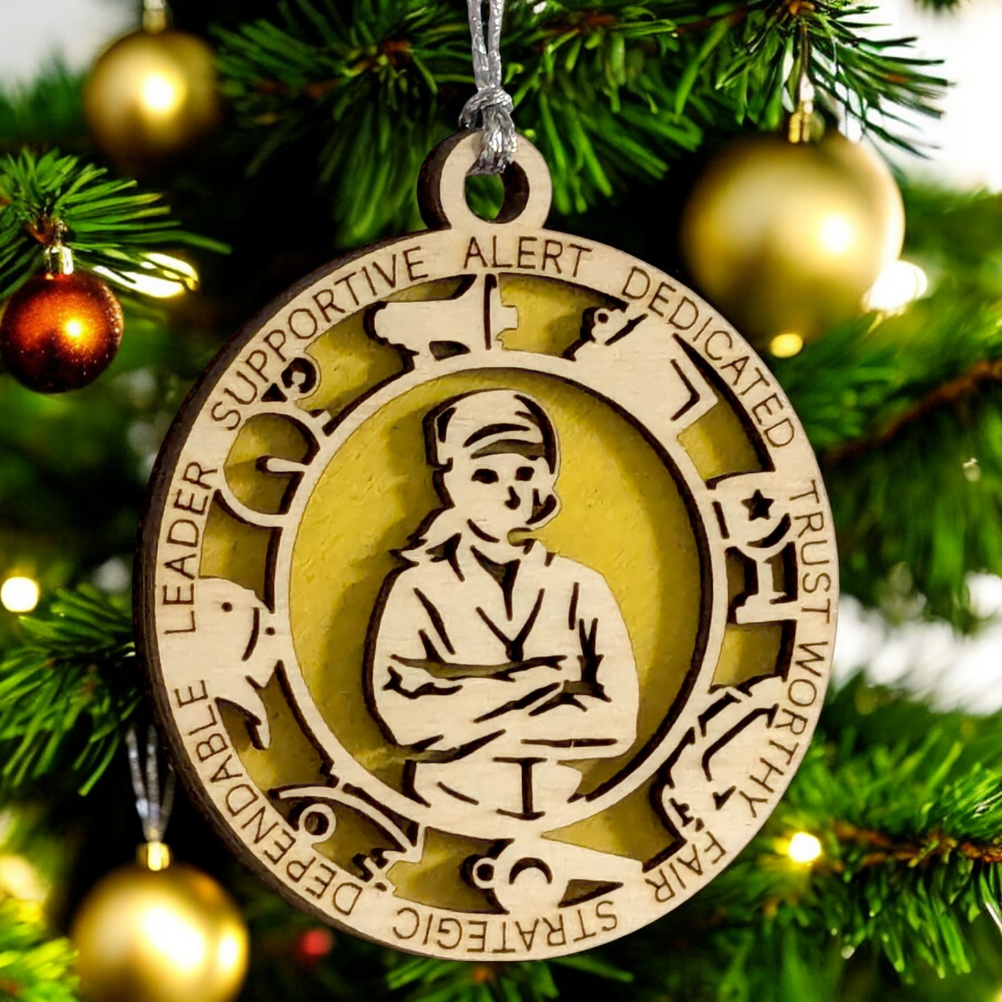 3" Laser Cut Handcrafted Wooden Personalized Female Coach Christmas Ornament - Custom Coach Holiday Decor - Unique Coach's Gift - Durable Wood Keepsake - Thoughtful Present for Female Coaches