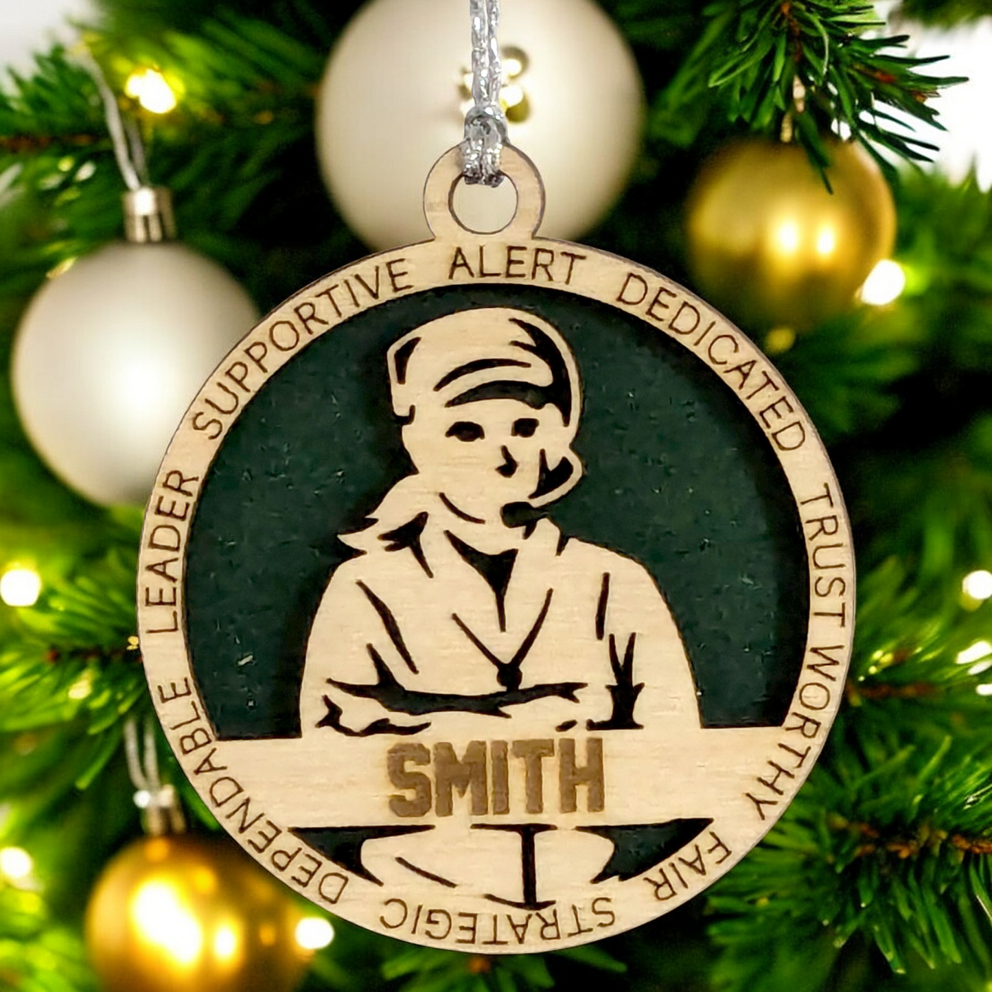3" Laser Cut Handcrafted Wooden Personalized Female Coach Christmas Ornament - Custom Coach Holiday Decor - Unique Coach's Gift - Durable Wood Keepsake - Thoughtful Present for Female Coaches