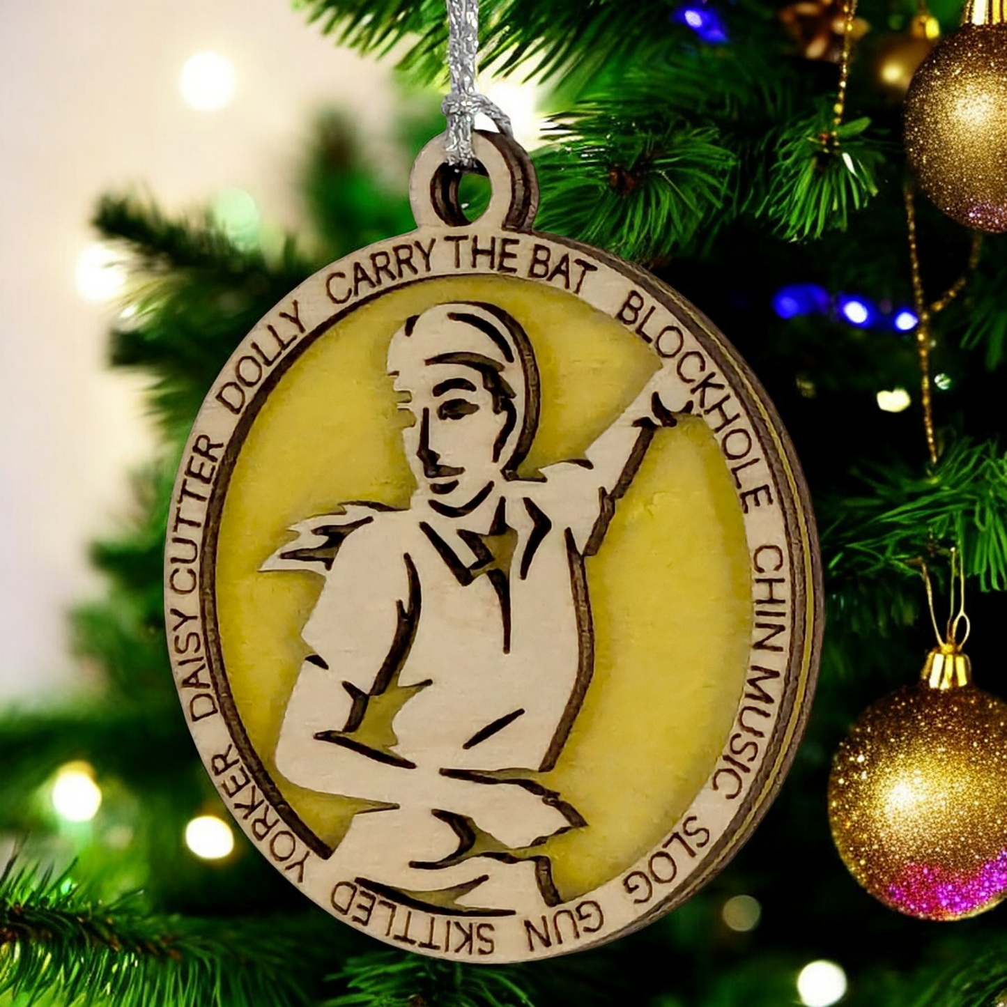 3" Personalized Handcrafted Wooden Female Cricket Christmas Ornament - Customizable Cricket Sport Theme Holiday Decoration - Perfect Gift for Cricket Enthusiasts and Female Athletes