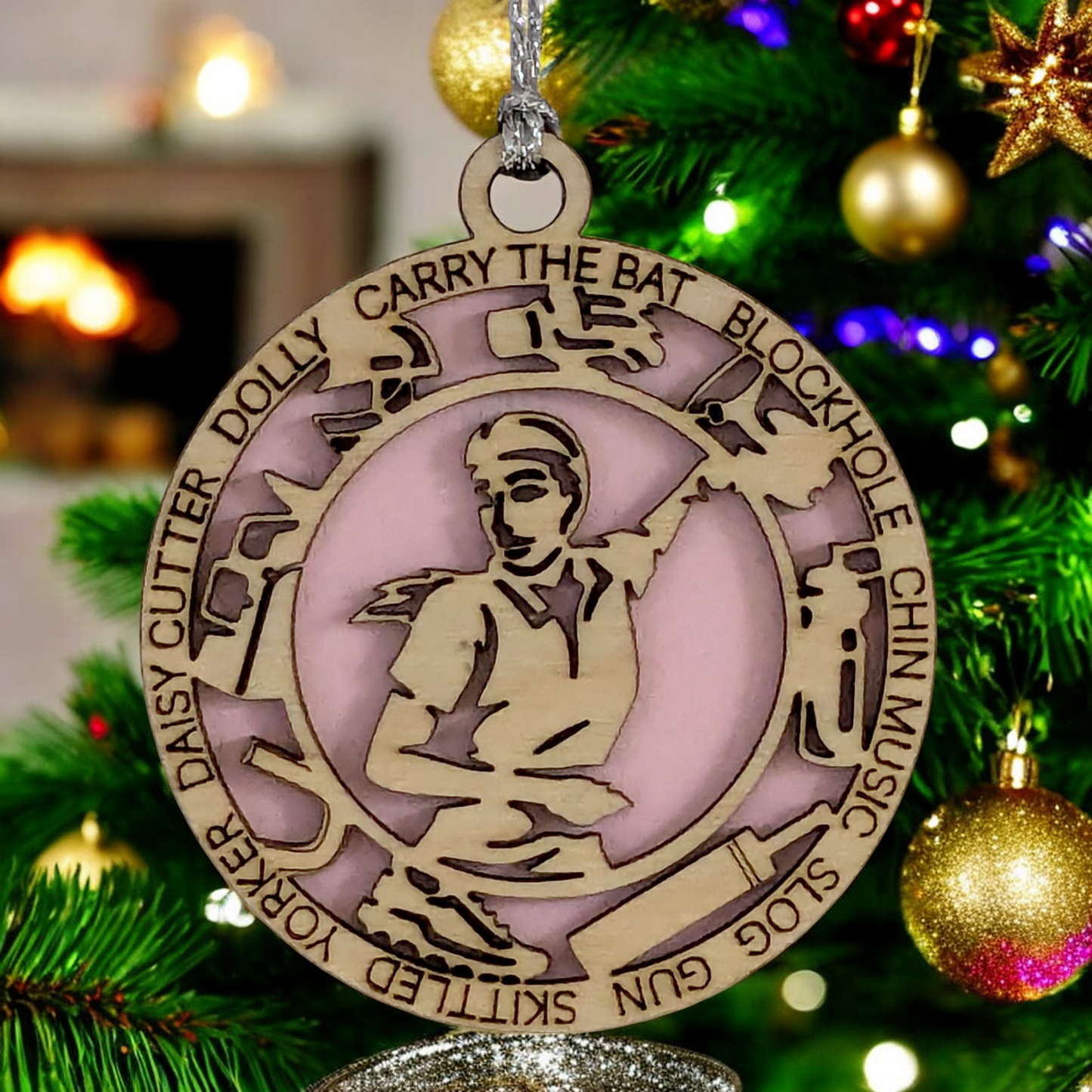 3" Personalized Handcrafted Wooden Female Cricket Christmas Ornament - Customizable Cricket Sport Theme Holiday Decoration - Perfect Gift for Cricket Enthusiasts and Female Athletes