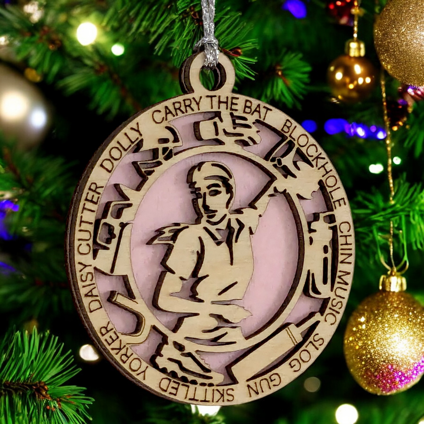 3" Personalized Handcrafted Wooden Female Cricket Christmas Ornament - Customizable Cricket Sport Theme Holiday Decoration - Perfect Gift for Cricket Enthusiasts and Female Athletes