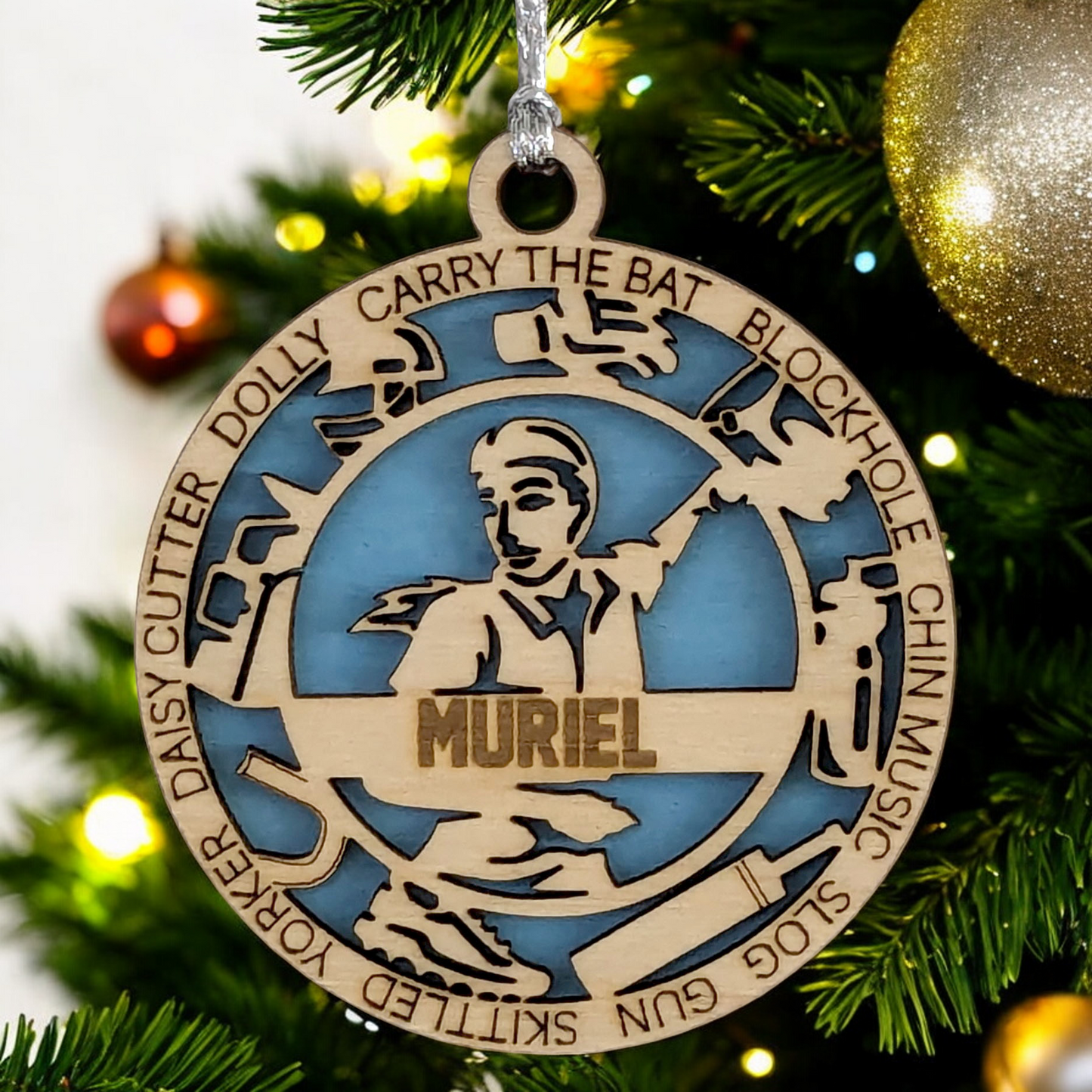 3" Personalized Handcrafted Wooden Female Cricket Christmas Ornament - Customizable Cricket Sport Theme Holiday Decoration - Perfect Gift for Cricket Enthusiasts and Female Athletes