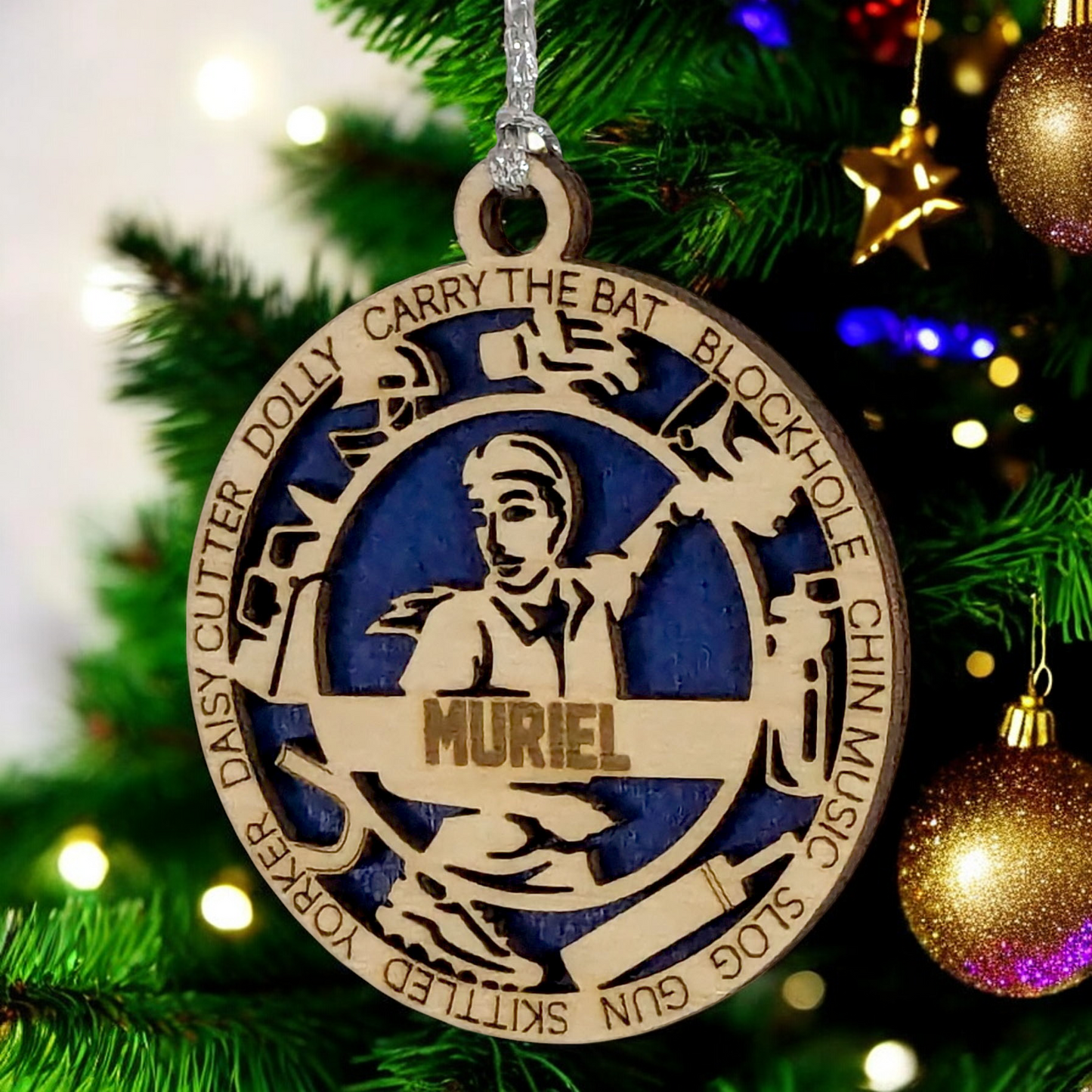 3" Personalized Handcrafted Wooden Female Cricket Christmas Ornament - Customizable Cricket Sport Theme Holiday Decoration - Perfect Gift for Cricket Enthusiasts and Female Athletes