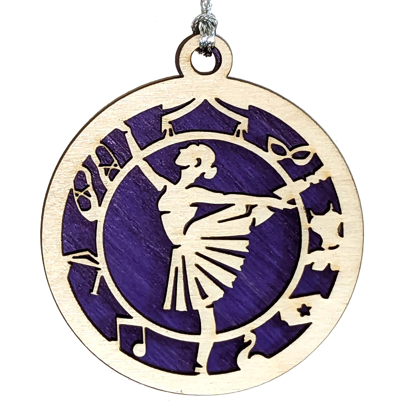 Female Ballet Dancer laser cut wood ornament