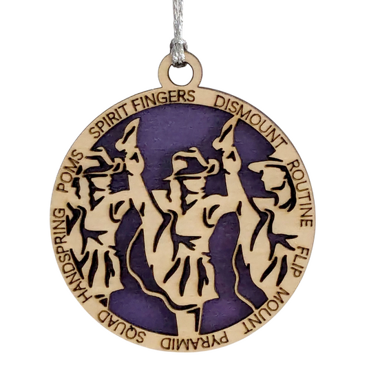 3" Laser Cut Wooden Personalized Drill Team Christmas Ornament - Unique Holiday Decor for Dancers, Customizable Design, Perfect Gift for Drill Team Enthusiasts and Performers