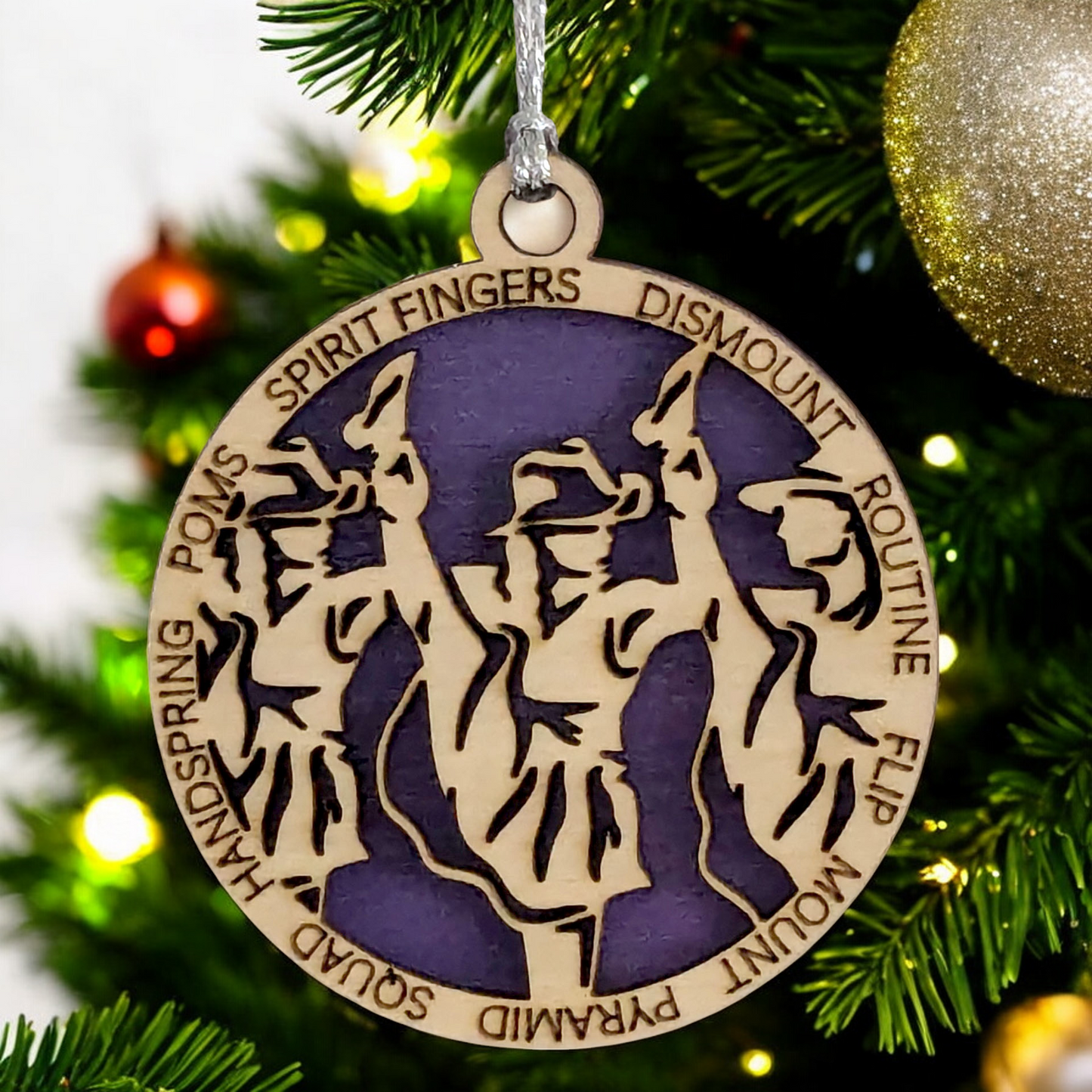 3" Laser Cut Wooden Personalized Drill Team Christmas Ornament - Unique Holiday Decor for Dancers, Customizable Design, Perfect Gift for Drill Team Enthusiasts and Performers