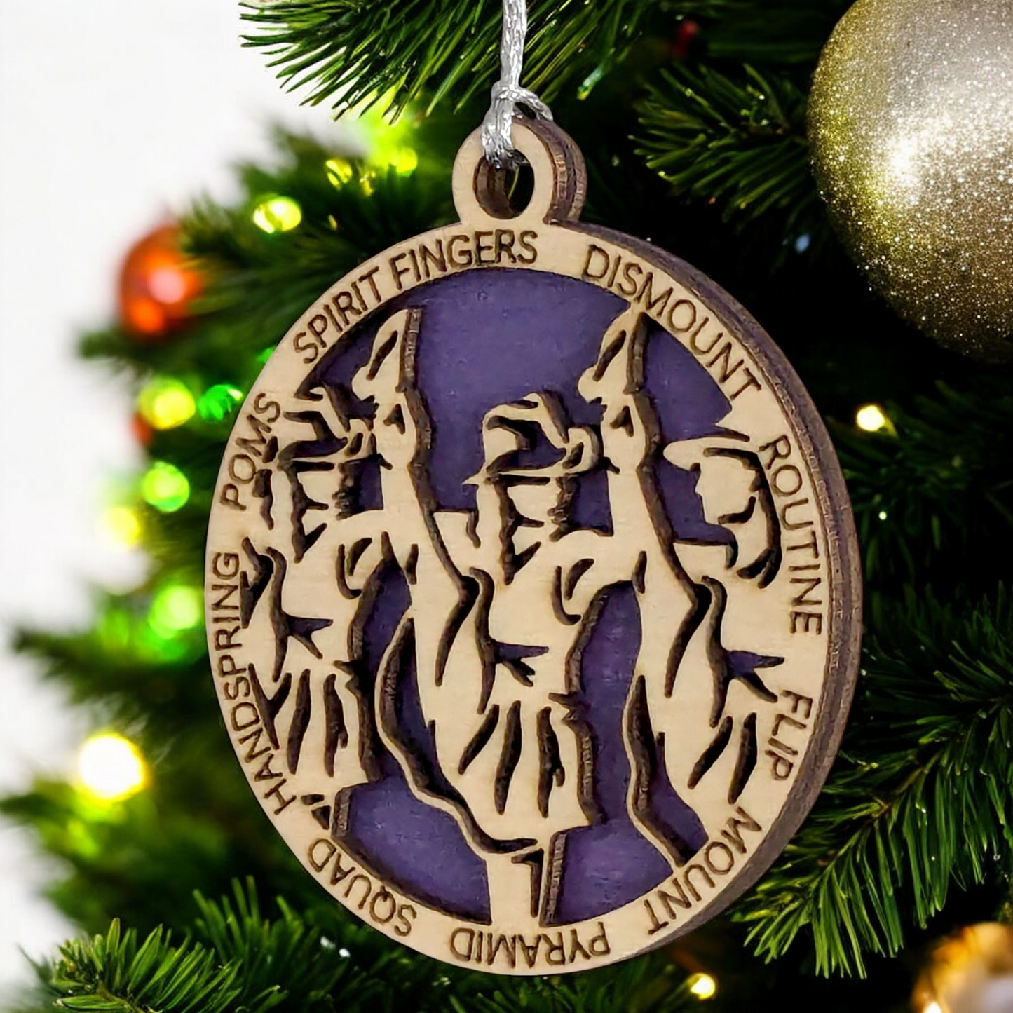 3" Laser Cut Wooden Personalized Drill Team Christmas Ornament - Unique Holiday Decor for Dancers, Customizable Design, Perfect Gift for Drill Team Enthusiasts and Performers