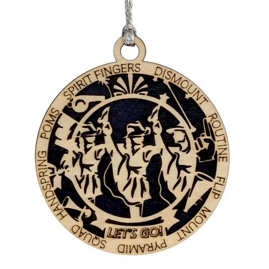 3" Laser Cut Wooden Personalized Drill Team Christmas Ornament - Unique Holiday Decor for Dancers, Customizable Design, Perfect Gift for Drill Team Enthusiasts and Performers