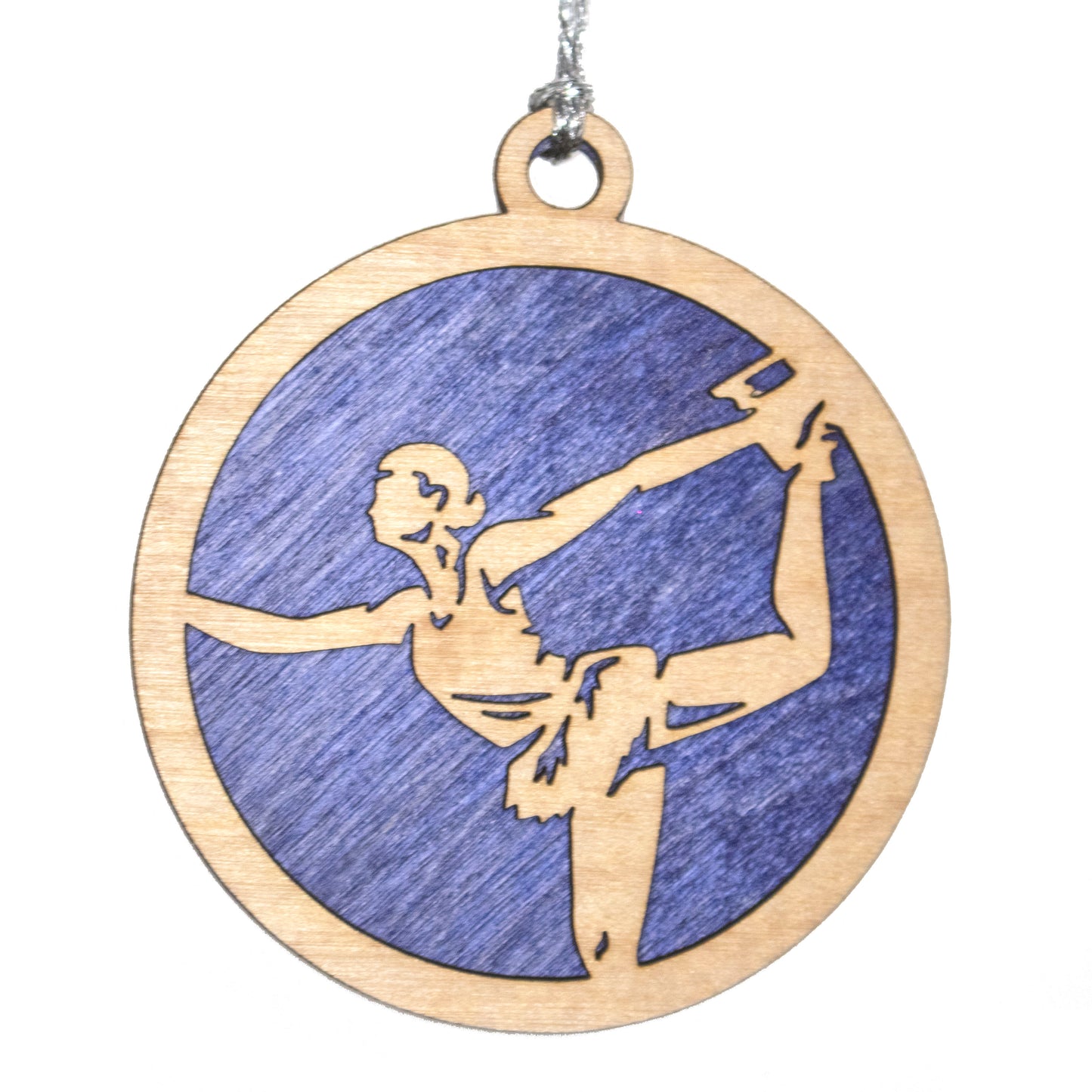 Female Figure Skating laser cut wood ornament