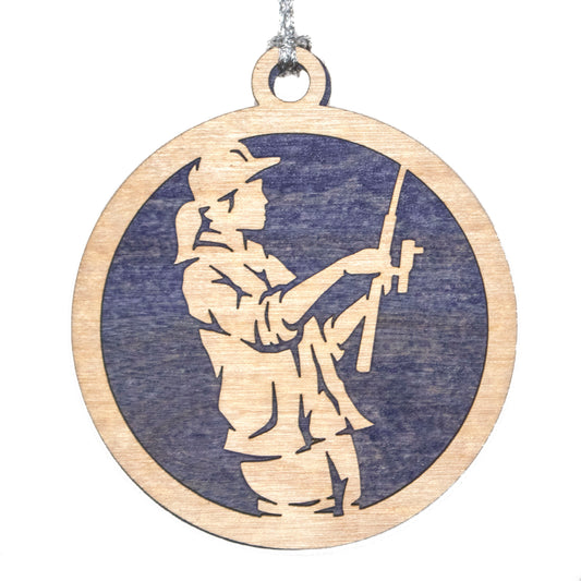 Female Fishing laser cut wood ornament