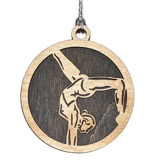 Female Gymnastics laser cut wood ornament