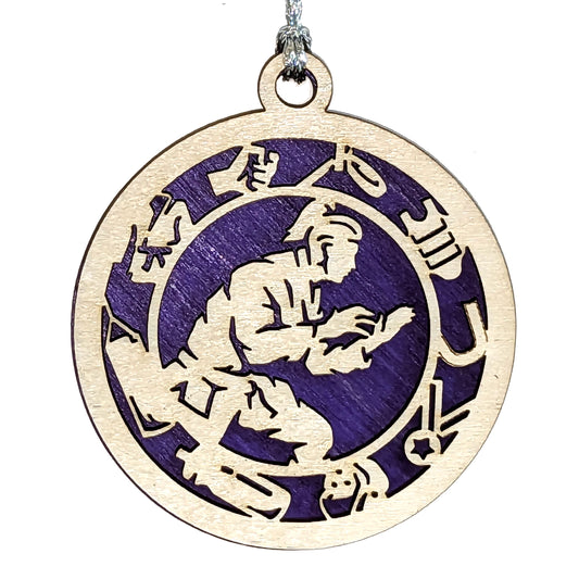 Female Jiu Jitsu laser cut wood ornament