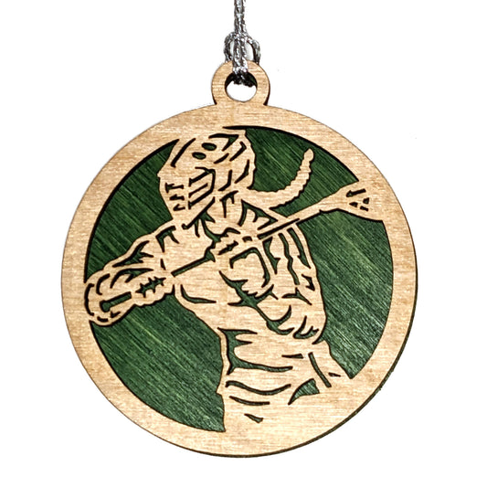 Female Lacrosse laser cut wood ornament