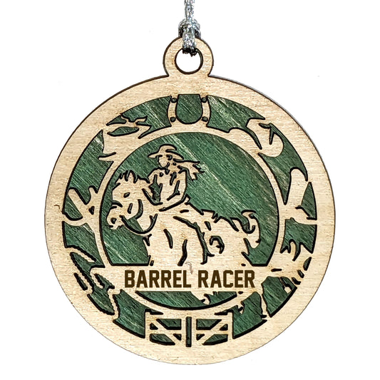 Female Rodeo laser cut personalized wood ornament