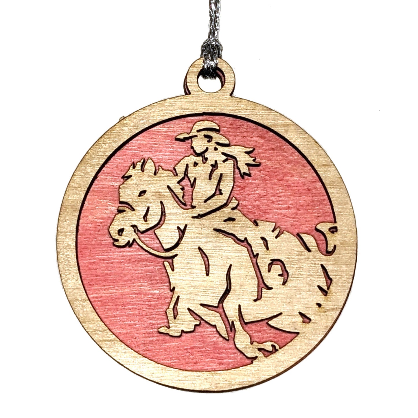Female Rodeo laser cut wood ornament