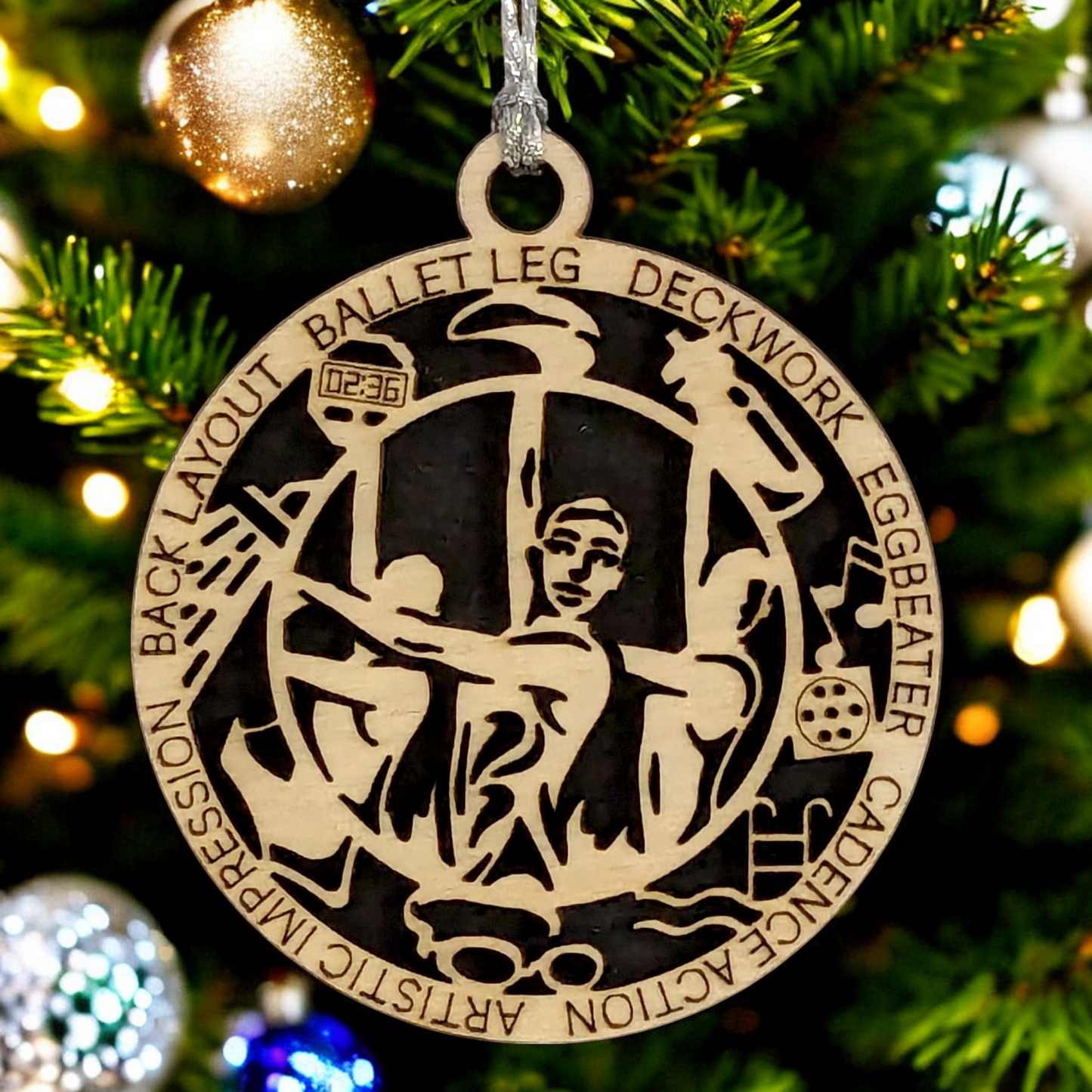 3" Handcrafted Wooden Personalized Female Synchronized Swimming Christmas Ornament - Custom Swim Team Holiday Decor