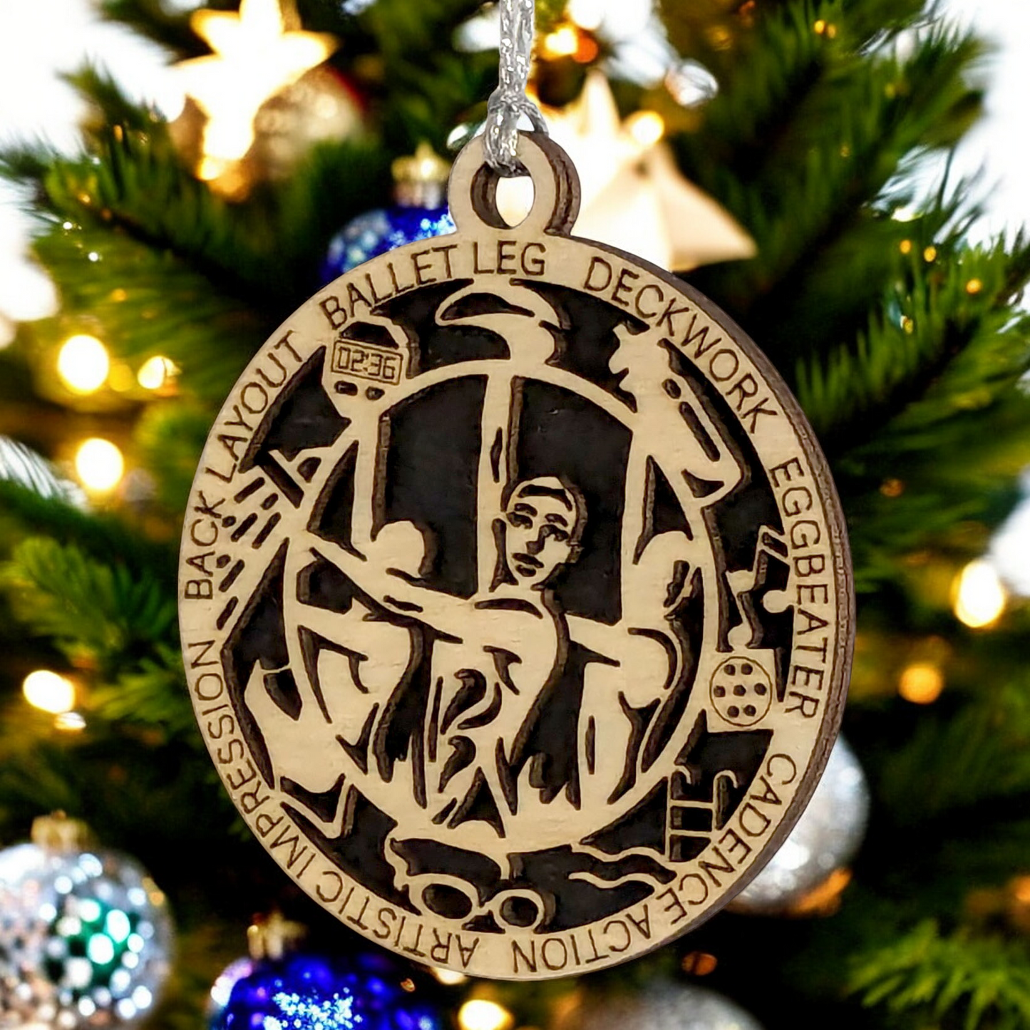 3" Handcrafted Wooden Personalized Female Synchronized Swimming Christmas Ornament - Custom Swim Team Holiday Decor