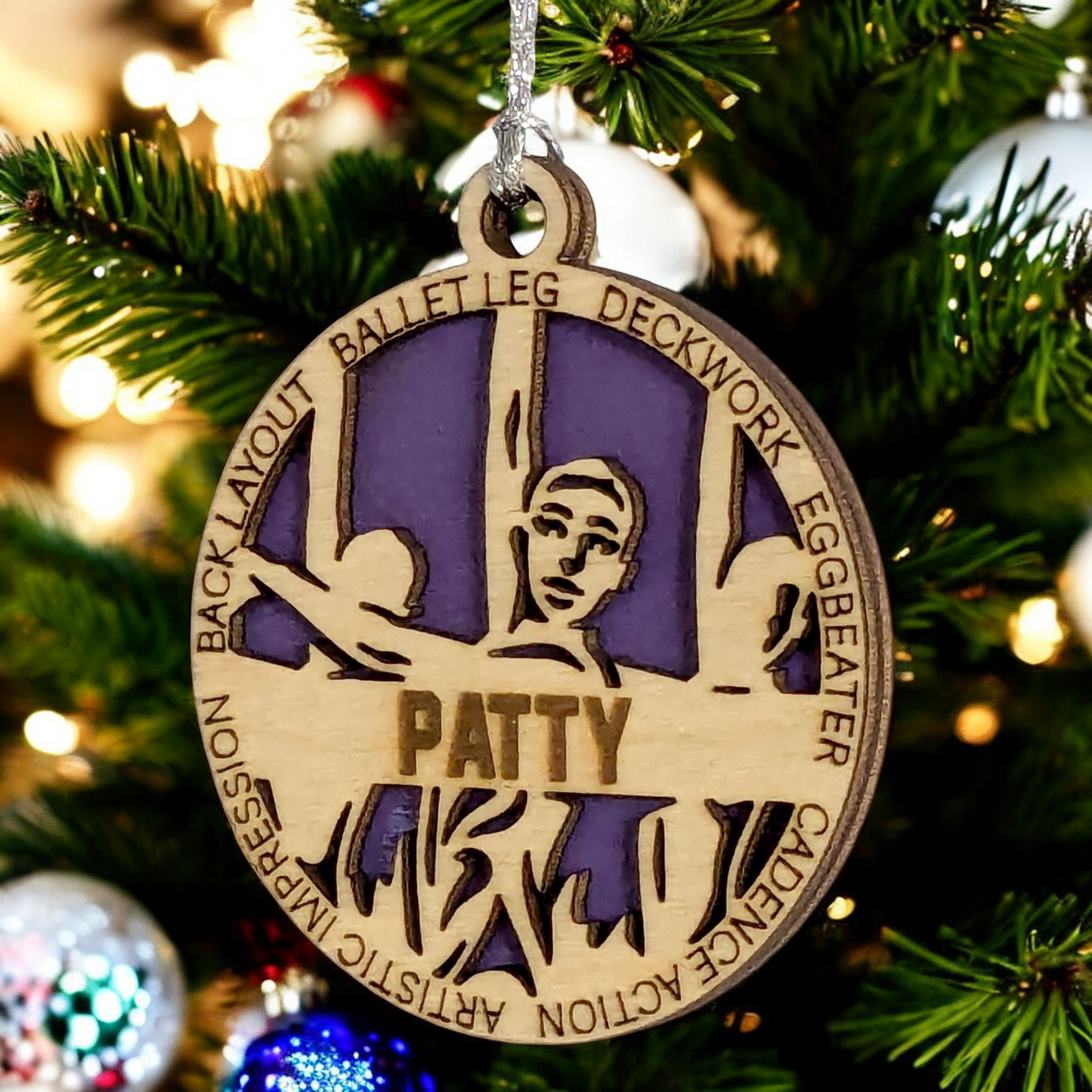 3" Handcrafted Wooden Personalized Female Synchronized Swimming Christmas Ornament - Custom Swim Team Holiday Decor