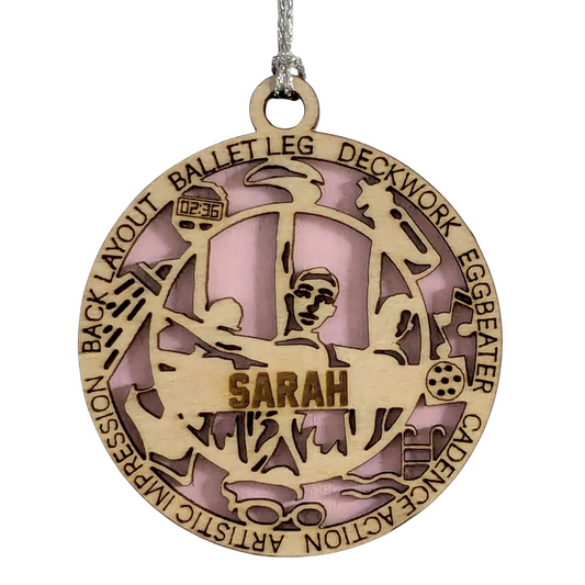 3" Handcrafted Wooden Personalized Female Synchronized Swimming Christmas Ornament - Custom Swim Team Holiday Decor